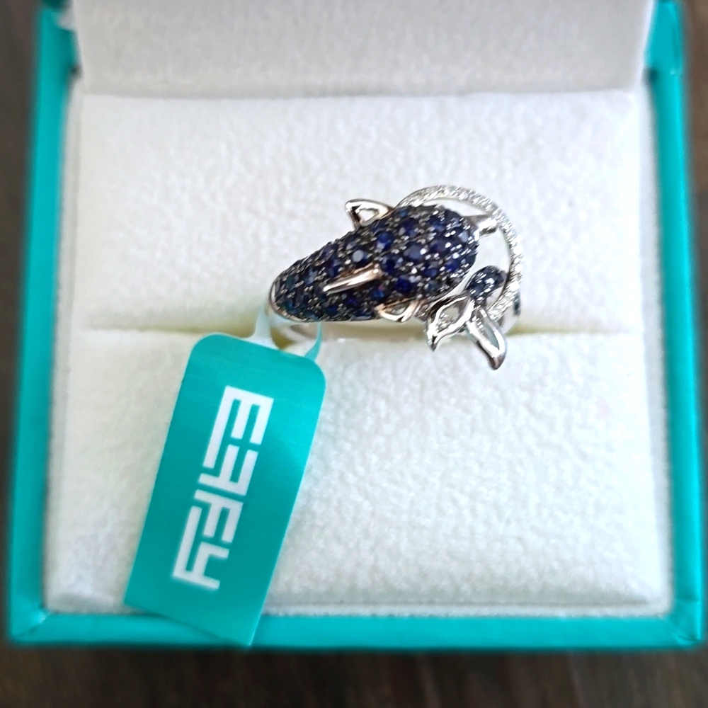 Effy seaside collection Dolphin sapphire diamond ring